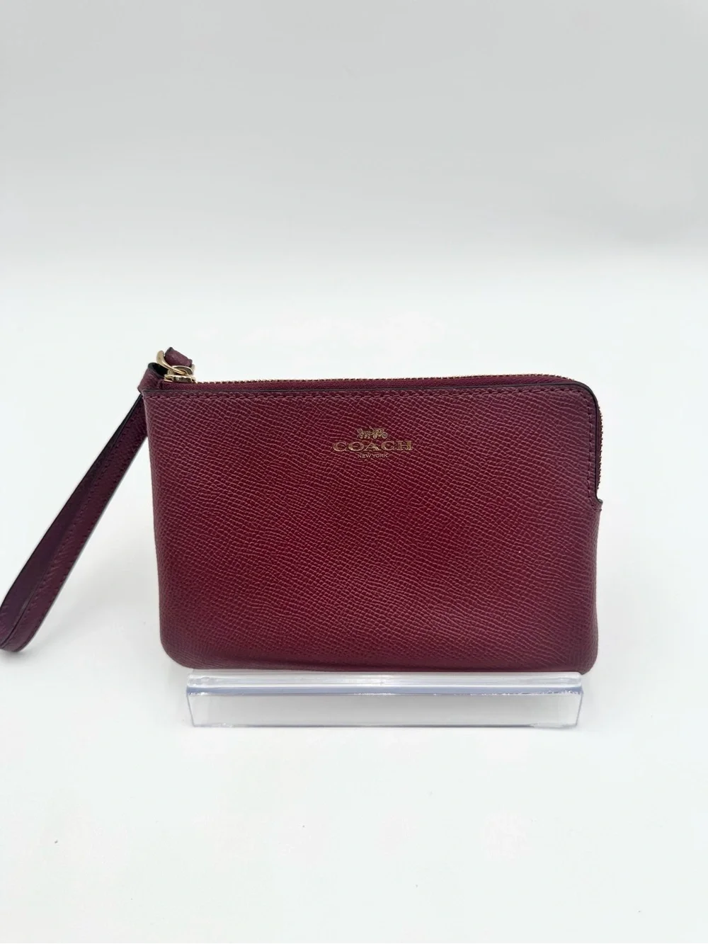 Coach corner zip wristlet